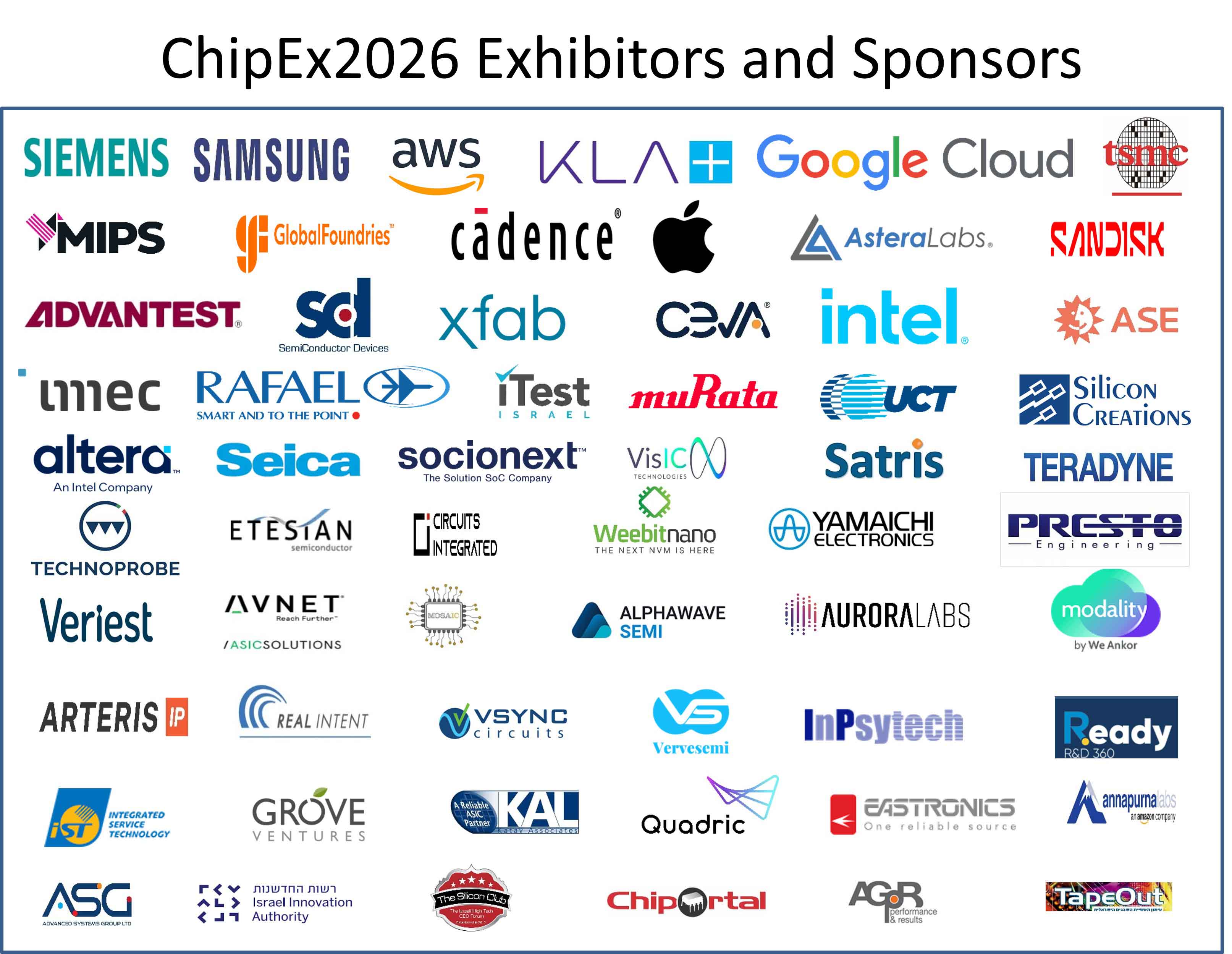 ChipEx2026 Exhibitors & Sponsors